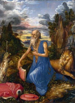 St Jérôme dans le désert Albrecht Dürer Peinture à l'huile